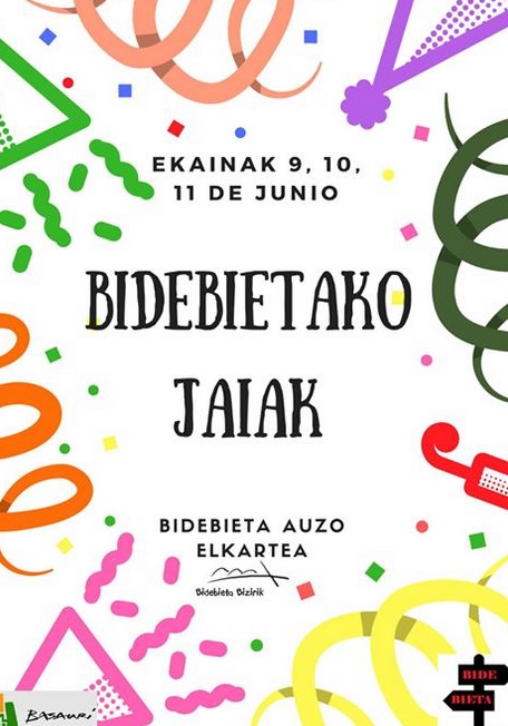 Cartel de las fiestas de Bidebieta. Imagen: Asociación de Vecinos de Bidebieta