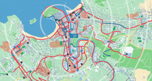 Nuevo mapa de bidegorris. Foto: Ayuntamiento de Donostia
