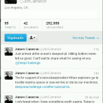 James Cameron twittea desde el fondo del oceano