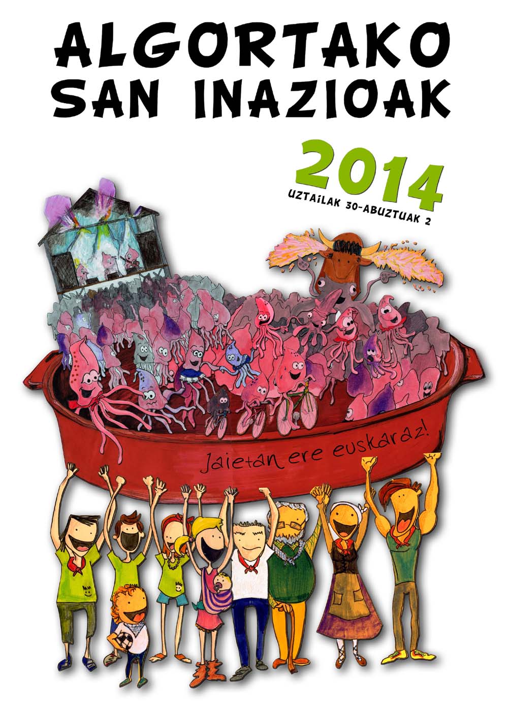 Cartel de las fiestas de Algorta 2014. Foto: Aixerrota jai batzordea
