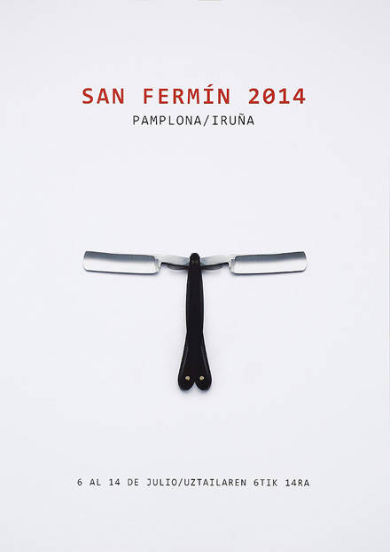 Cartel finalista para los sanfermines 2014: AFILADO