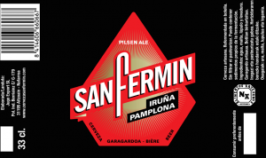 Etiqueta Cerveza San Fermín. Foto: www.facebook.com/sanfermin.cervezagaragardoa