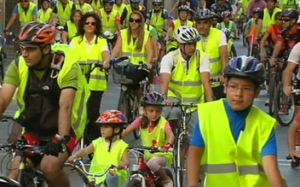 Marcha ciclista popular en Pamplona. Foto: eitbcom