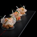 L'atelierdeJoelRobuchonMedResKing crab on a turnip disc with sweet and sour sauce