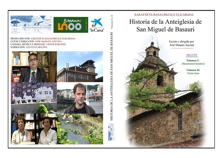 Carátula del DVD "Historia de la Anteiglesia de San Miguel de Basauri".