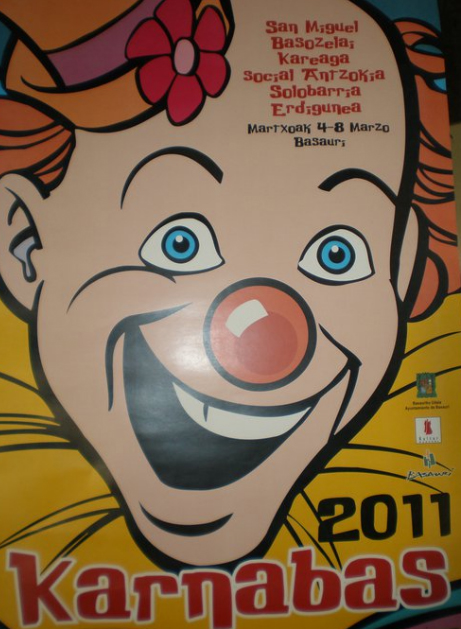 Cartel del Karnabas 2011, que compartió, en el muro, Bar Snoopy.