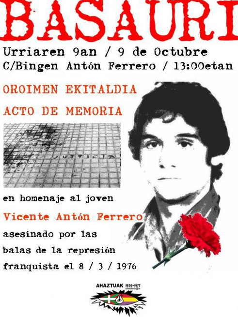 Se cumplen 35 años de la muerte de Vicente Antón Ferrero.