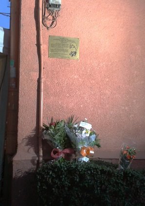 Peio, el viernes, compartió en el muro esta imagen, perteneciente al homenaje que había tenido lugar la tarde anterior.