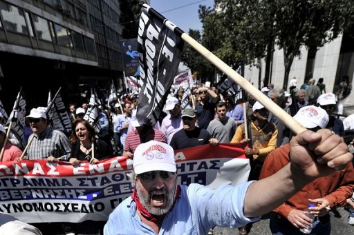 Protestas sindicales en Atenas (AFP).
