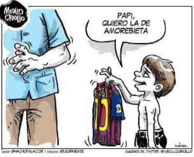 ¿Amorebieta, o Messi? Nosotros, como bilbain@s, lo tenemos claro... y elegimos a Fernando ;-).