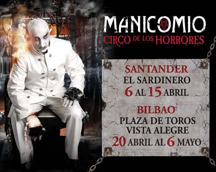 Cartel informativo del Circo de los Horrores en Bilbao