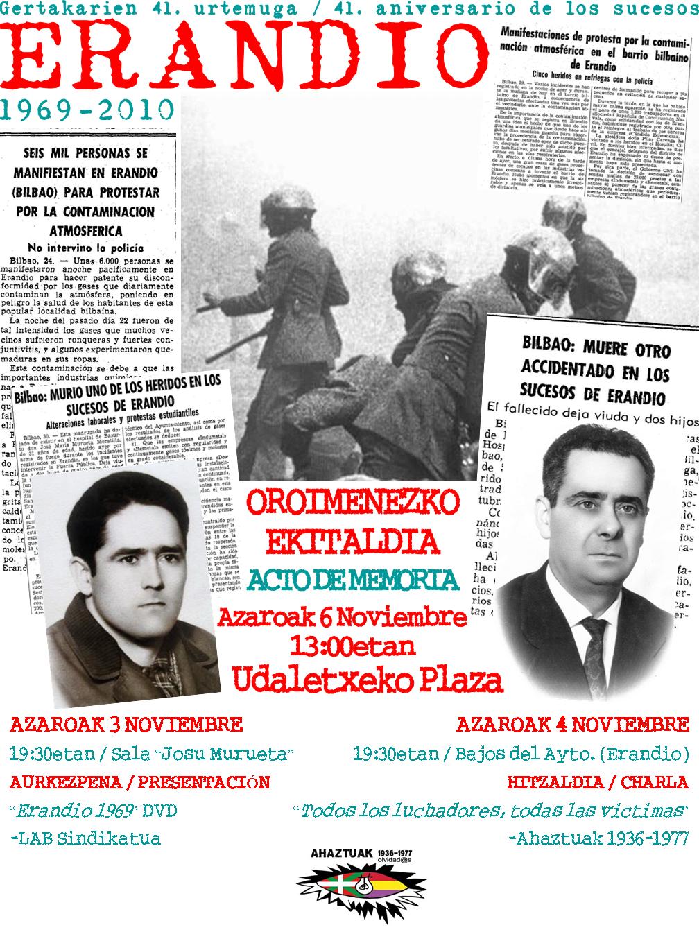 Antón Fernández y Josu Murueta encontraron la muerte en los sucesos de octubre de 1969. Foto: ahaztuak1936-1977.blogspot.com.es