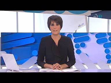 Andrea Arrizabalaga, presentadora del Teleberri 2. Foto: EITB.