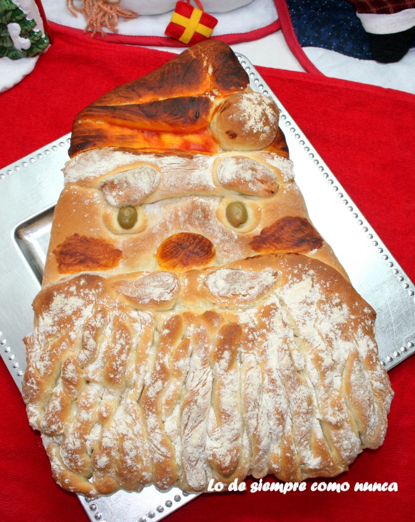 Pan de Navidad con forma de Papá Noel