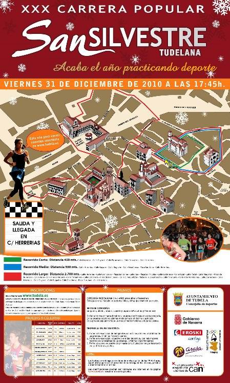 Cartel anunciador de la carrera de San Sivestre 2011