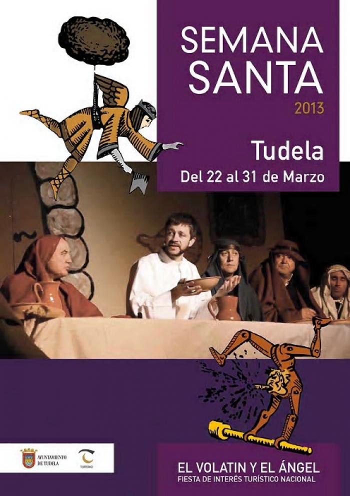 Cartel anuncioador de la Semana Santa 2013 en Tudela. Foto: tudela.es 