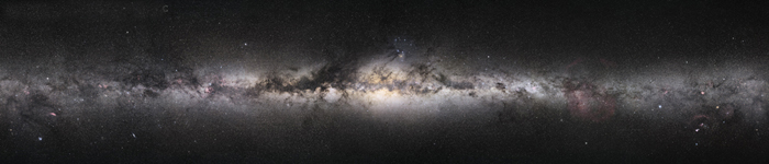 Vista panorámica de la Vía Láctea desde la Tierra.