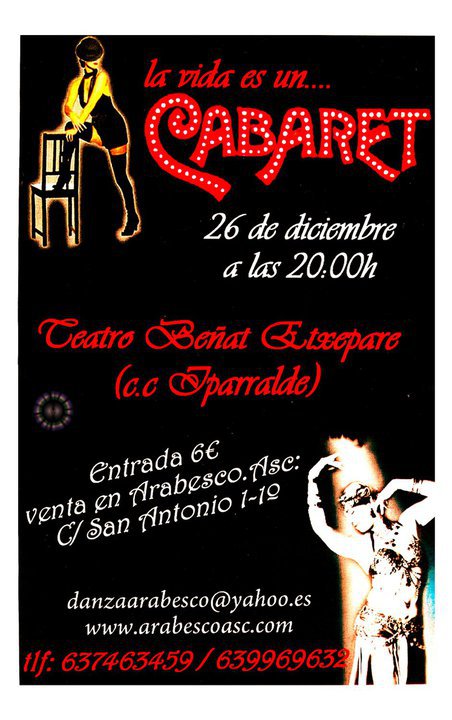 "La vida es un cabaret" llega a Vitoria, este domingo.
