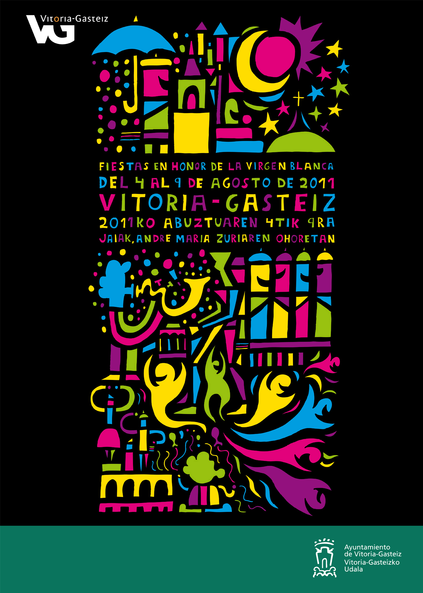 Este es "Pupurri", el cartel anunciador de las fiestas de La Blanca 2011.