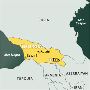 Mapa de Georgia. Foto: easyviajar.com