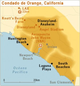 Mapa de Anaheim, California. Foto: google.es.